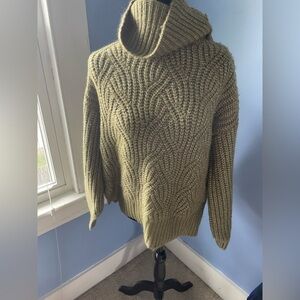 A New Day olive green cowl neck sweater